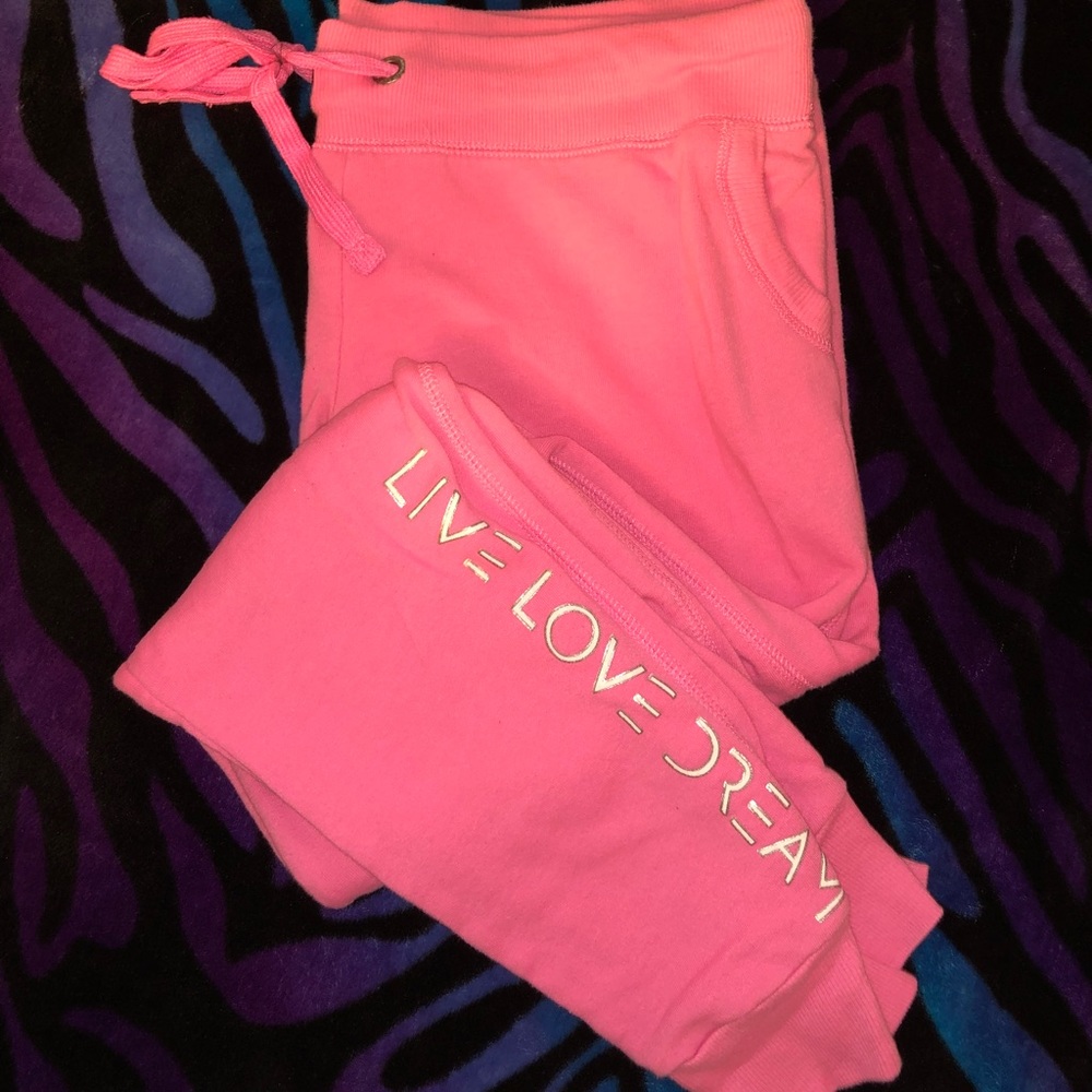 pink cuffed sweatpants